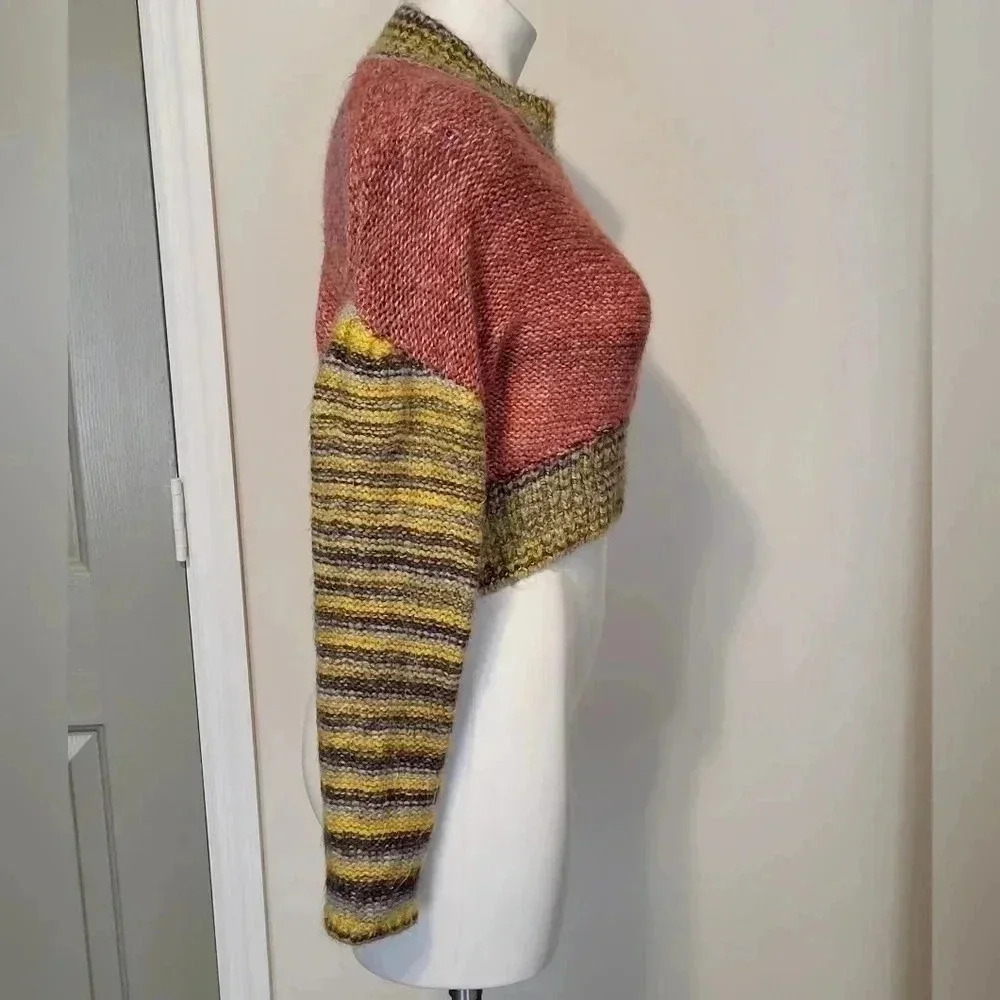 Urban Outfitters Lennon Cropped Multicolored Sweater(S)Anthropologie - Picture 5 of 10